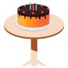 Pastel De Cumpleaños, Celebraciones, Diseños Vectores