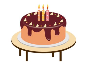 Pastel de feliz cumpleaños Vectores