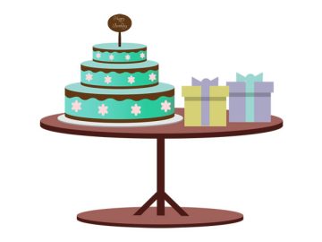 Pastel de regalos diseños vectoriales