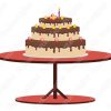 Pastel para celebrar cumpleaños Diseños Vectores