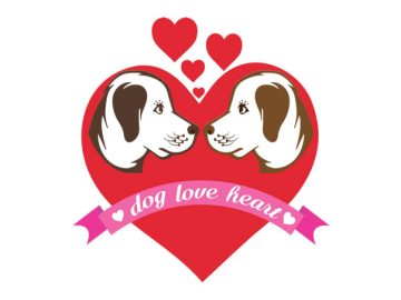 Perro Amor Corazon Ilustraciones, Diseños Vectores