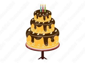 Torta de cumpleaños Diseños Vectores