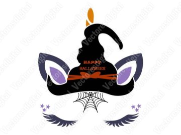 Unicornio De Halloween Vectores