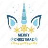 Unicornio Navideño con letras Vectores