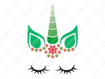 Unicornio Navideño ilustraciones Vectores