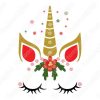 Unicornio de Navidad mágica Vectores
