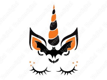 Unicornio halloween Vectores