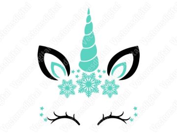 Unicornio navideño Vectores