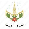 Unicornio navideño mágica Vectores digital