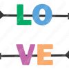Vector letras de amor