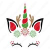 Vectores Unicornio de Navidad