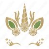 Vectores de Navidad Unicornio
