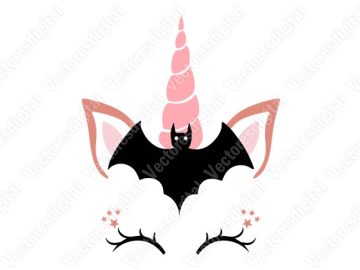 Vectores de Unicornio murciélago