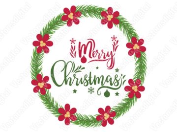 Vectores de diseños de corona de adviento de Navidad