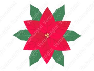 Vectores de diseños de flores de Navidad