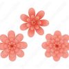 Vectores de diseños de flores de color rosa