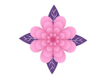 Vectores de diseños de flores rosadas