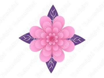 Vectores de diseños de flores rosadas