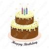Vectores de diseños de pastel de cumpleaños