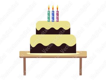 Vectores de diseños de pastel de cumpleaños