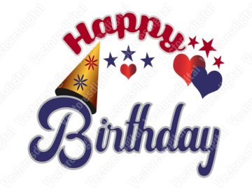 Vectores de letras de feliz cumpleaños