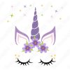 Vectores de unicornio con flores
