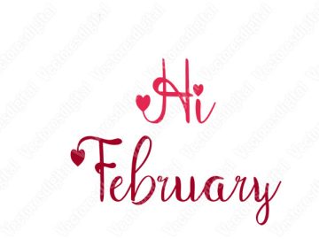 Vectores letra Hola febrero