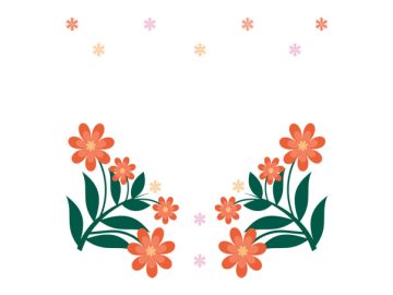 flores decoraciones vectores diseños