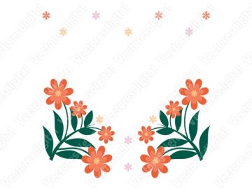 flores decoraciones vectores diseños