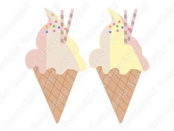 helado de crema, Diseños Vectores