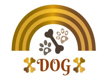 logotipo de perro con letras diseños de imágenes vectoriales