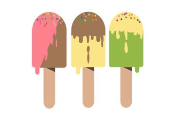 tres sabores de helado, Diseños Vectores